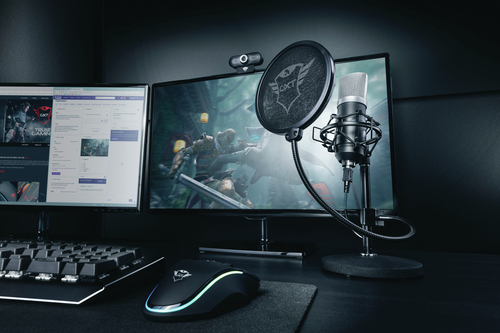 MikrofonTrust Emita GXT 252 - Kabelgebunden - Kondensator - Kardioide - 1,80 m - USB - Desktop, Handheld - 18 Hz bis 21 kHz