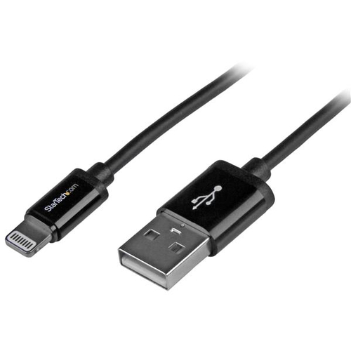 StarTech.com 91cm (3 ft.)Black AppleÂ® 8-pin Lightning Connector to USB Cable for iPhone / iPod / iPad - Charge and Sync C