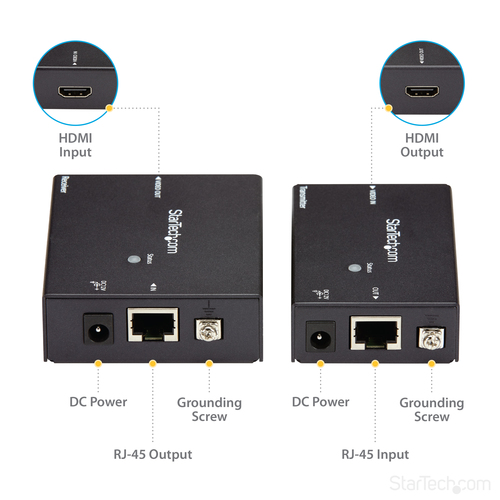 StarTech.com Video Extender Transmitter/Receiver - Wired - TAA Compliant - 1 Input Device - 1 Output Device - 70 m Range -