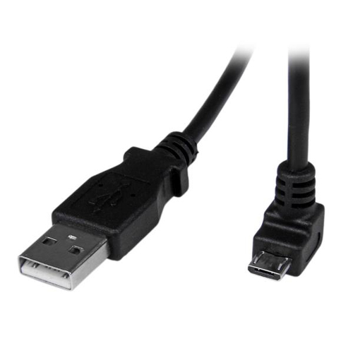 StarTech.com 2m Micro USB Cable Cord - A to Down Angle Micro B - Down Angled Micro USB Cable - 1x USB A (M), 1x USB Micro 