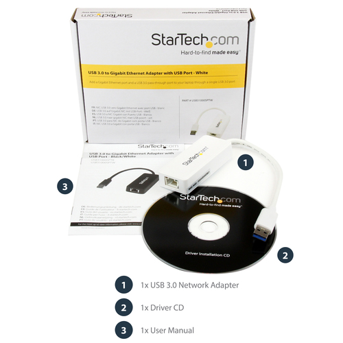 StarTech.com Gigabit Ethernet Adapter for Notebook - 10/100/1000Base-T - Desktop - USB - 1 Port(s) - 1 - Twisted Pair