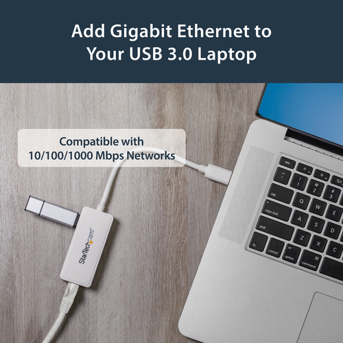 StarTech.com Gigabit Ethernet Adapter for Notebook - 10/100/1000Base-T - Desktop - USB - 1 Port(s) - 1 - Twisted Pair