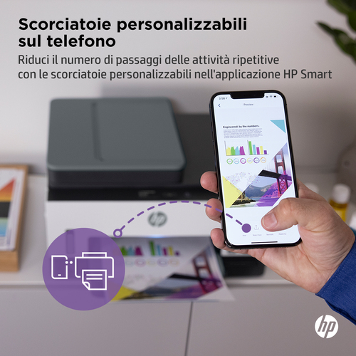 Stampante multifunzione a getto di inchiostro HP 7605 Smart Tank - Fotocopiatrice/Stampante/Scanner - 4800 x 1200 Stampa dpi