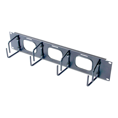 APC AR8428 Cable Organizer - Black - 1 Each Pack - Cable Manager - 2U Rack Height