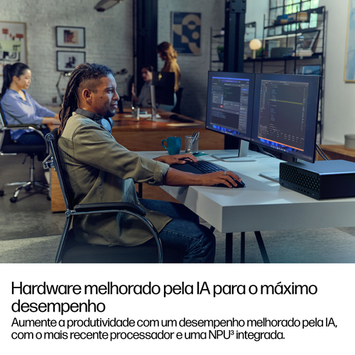 HP EliteDesk 8 G1i Computador secretária - Intel Core Ultra 7 2ª geração 265 - Tecnologia vPro - 16 GB - 1 TB PCI Express 