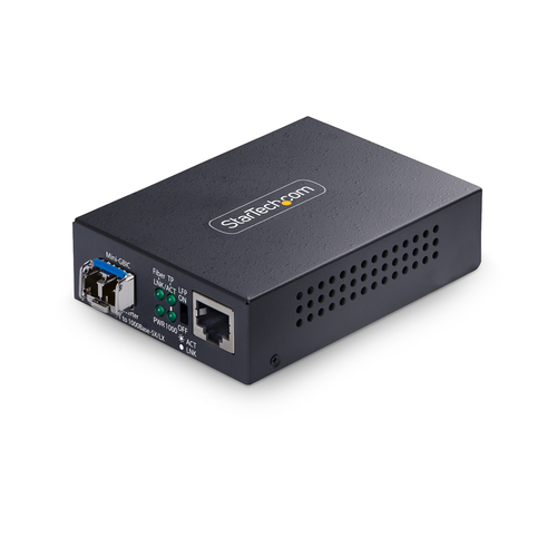 StarTech.com Transceiver/Media Converter - TAA Compliant - 2 Port(s) - 1 x Network (RJ-45) - Duplex LC Port - Twisted Pair
