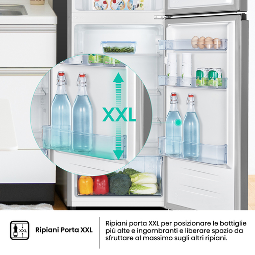 Hisense frigorifero/congelatore RT267D4ADE libera installazione 206L Classe E Profondità ridotta Porta Reversibile. Capaci