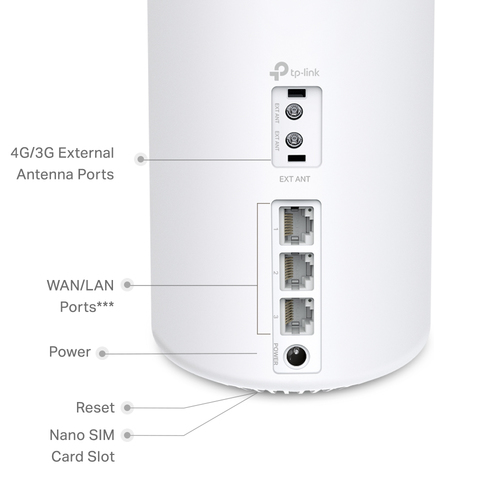 TP-Link Deco X10-4G Wi-Fi 6 IEEE 802.11 a/b/g/n/ac/ax Ethernet Drahtlos Router - LTE, DC-HSPA+, HSPA, UMTS, LTE Cat 6, LTE