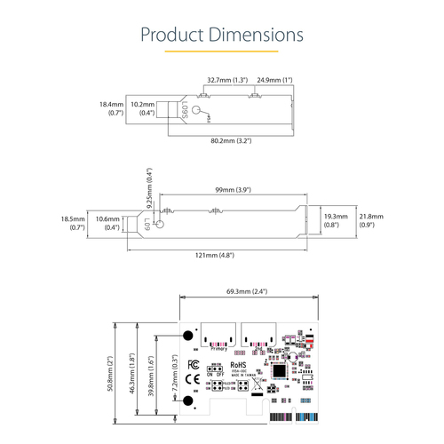 StarTech.com SATA PCIe Card - 2 Port PCIe SATA Expansion Card - 6Gbps - Full/Low Profile - PCI Express to SATA Adapter/Con