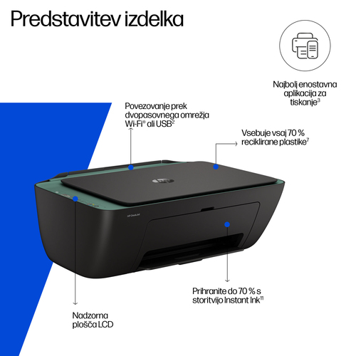 HP DeskJet 2923 Wireless All-in-One Farbe Drucker, Instant Ink. Drucktechnologie: Thermal Inkjet, Printing: Farbdruck, Max