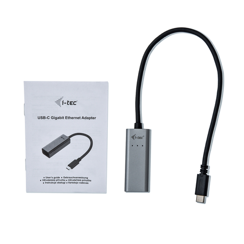 i-tec Gigabit Ethernet Card for Computer, Notebook, Tablet - 10/100/1000Base-T - Portable - Space Gray - USB 3.1 Type C - 