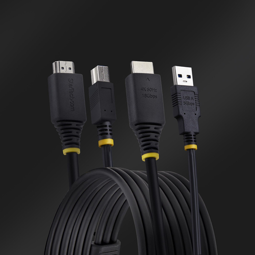 StarTech.com 6ft (1.8m) HDMI and USB 5Gbps KVM Cable, Up to 4K 60Hz, HDMI 2.0 and USB Combo Cable for KVM Switch - KVM cab