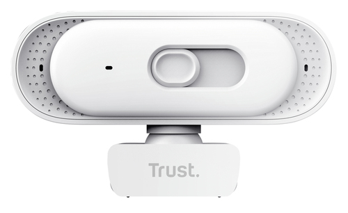 Webcam Trust - 30 fps - Blanc - USB 2.0 Type A/USB 2.0 Type C - Vidéo 2560 x 1440 - Focale fixe - 76° Angle - Fixation pou