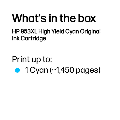 INK CARTRIDGE NO 953XL CYAN STAMPANTI COMPATIBILI: OFFICEJET 8702/ 7720/  7730/ 7740/ 8210/ 8211/ 8218/ 8710/  8711/ 8715/