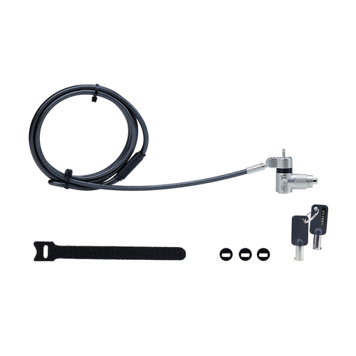 StarTech.com 3-in-1 Universal Laptop Lock 6.6ft, Master Keyed Locking Cable, Security Cable, Compatible w/Noble Wedge®/Nan