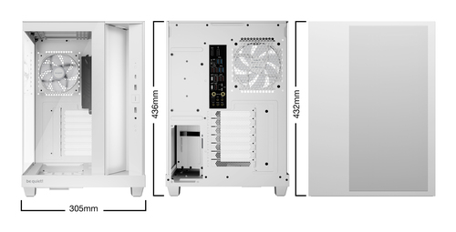 be quiet! Light Base 500 LX Light Base 500 LX White Gaming-Computergehäuse - ATX, Micro ATX, Mini ITX Motherboard Supporte