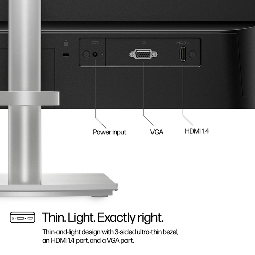 HP Series 5 23.8 inch FHD Height Adjust Monitor - 524sh. Display diagonal: 60.5 cm (23.8"), Display resolution: 1920 x 108