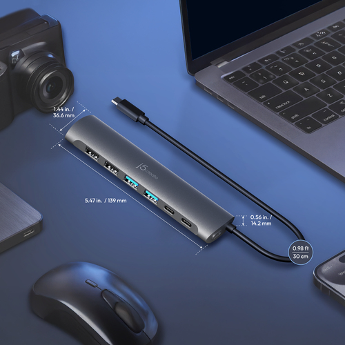 j5create JCH3007. Hostschnittstelle: USB Typ-C, Hub-Schnittstellen: USB Typ-C, USB 3.2 Gen 1 (3.1 Gen 1) Type-A, USB 2.0 T