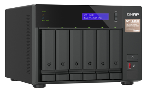 QNAP QVP-63B. Tipo: NAS. Tipo de chassis: Tower. Classe do dispositivo: Pequenas e Médias Empresas. Família de processador