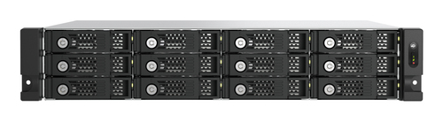QNAP 12 x Total de compartimentos Sistema de armazenamento DAS - 2U Montável sobre rack - 0 x HDD Installed - Adequado par