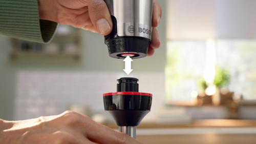 Frullatore a mano Bosch ErgoMaster - Con dorsi plastici, Acciaio inox - 1000 W - 1,40 m - Acciaio inox, Nero