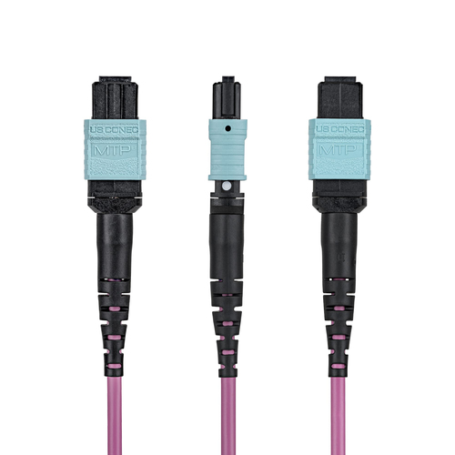 StarTech.com OS2MTP12AOFNP5M. Kabellänge: 5 m, Lichtleitertyp: OS2, Anschluss 1: MPO/MTP, Anschluss 2: MPO/MTP, Lochdurchm