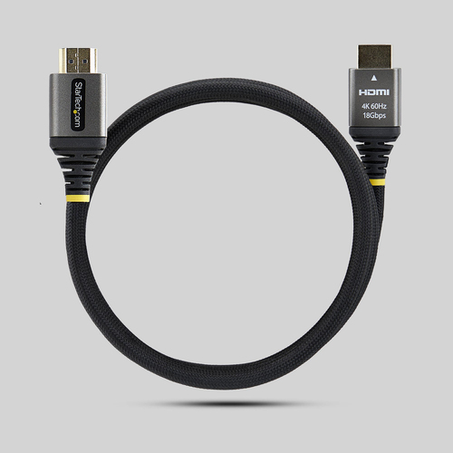 StarTech.com HDMI2-FLEX-4K60-1M. Kabellänge: 1 m, Anschluss 1: HDMI Typ A (Standard), Steckverbinder 1 Geschlecht: Stecker
