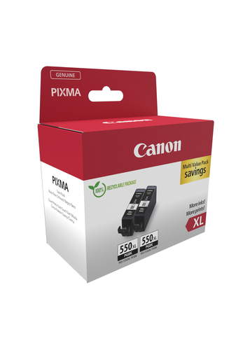 Canon PGI-550XL Original Inkjet Ink Cartridge - Twin-pack - Black Pack