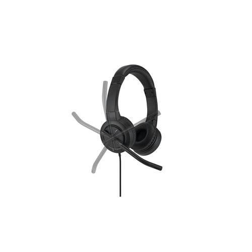 Kensington H1000 Kabel Auf den Ohren, Kopfbügel Stereo Headset - Schwarz - Binaural - Geschlossen - 20 Hz bis 20 kHz Frequ