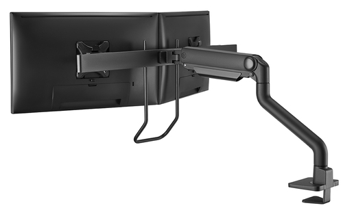 Neomounts NEXT One Mounting Arm for Monitor, Display - Black - Height Adjustable - 2 Display(s) Supported - 43.2 cm to 68.