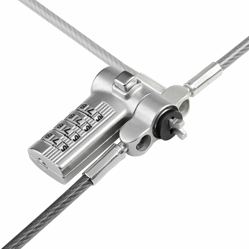 StarTech.com Antivol Universel pour Ordinateur Portable de 2m, Câble de Sécurité Sérialisé, Compatible avec Noble Wedge®/N