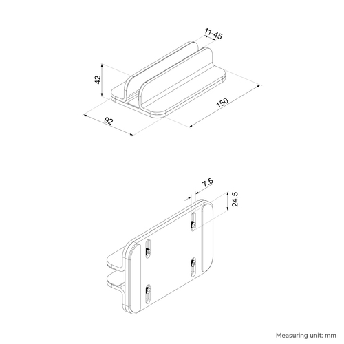 Support pour ordinateur portable Réglable en hauteur Neomounts - Support pour Écran de 11" (27,94 cm) jusqu'à 17" (43,18 c