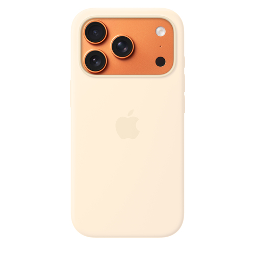 Apple Hülle iPhone 17 Pro Smartphone - Vanille - Softtouch, Seidig - Kratzfest, Sturzsicher - Silikon, MicroFiber - Kann d