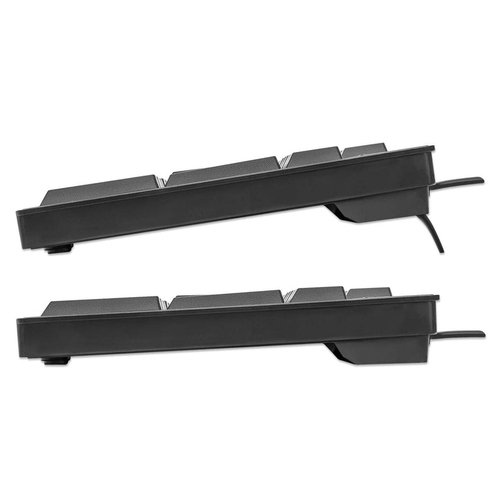 Manhattan Keyboard UK USB Wired, Standard Qwerty layout, Black, Full Size Keys, Cable 1.5m, USB-A connection, Plug and Pla