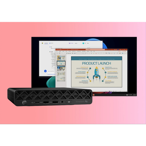 HP EliteDesk 8 G1a Desktop AI Computer - AMD Ryzen AI 7 350 - 32 GB - 1 TB SSD - Mini PC - Jack Black - AMD Chip - Windows