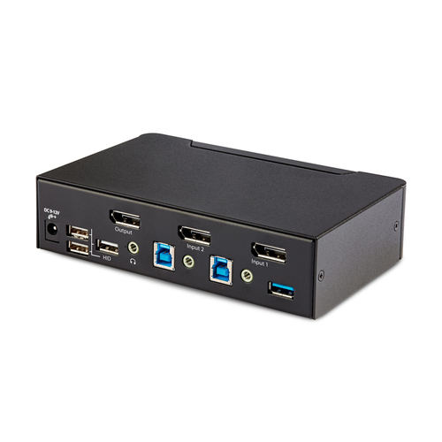 StarTech.com KVM Switchbox - TAA Compliant - 2 Computer(s) - 1 Local User(s) - 8K - 7680 x 4320 - 8 x USB - USB 2.0 - 3 x 