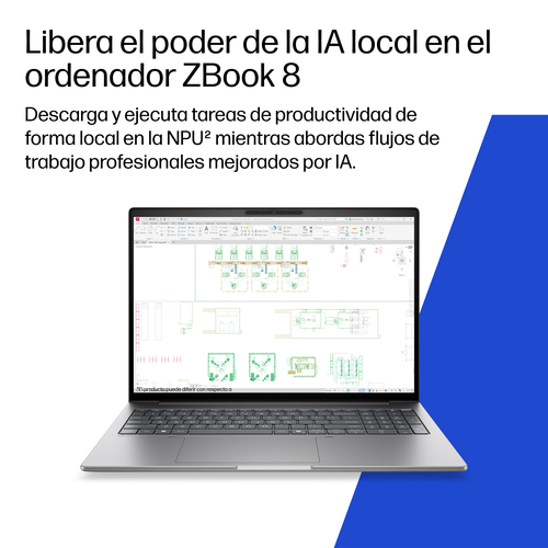 HP ZBook 8 G2i 40.6 cm (16") Touchscreen Copilot+ PC Mobile Workstation - WUXGA - Intel Core Ultra 7 Series 3 356H - 32 GB