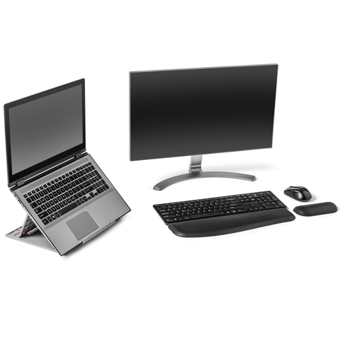 Kensington SmartFit Height Adjustable Notebook Stand - Up to 17"" (43.18 cm) Screen Support - Grey - For Notebook, Home - 