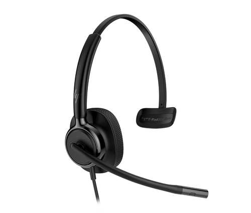 Poly Mission 400 415 Wired Over-the-head, On-ear Mono Headset - Black - Microsoft Teams Certification - Monaural - Supra-a