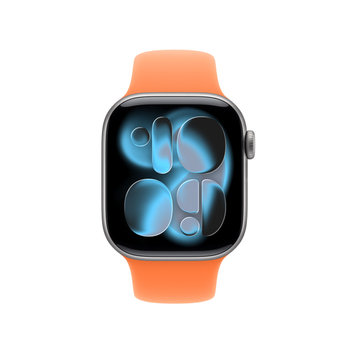 Apple Adjustable Smartwatch Band - Medium (M)/Large (L) - Pin-and-tuck Attachment - Clementine - Fluoroelastomer