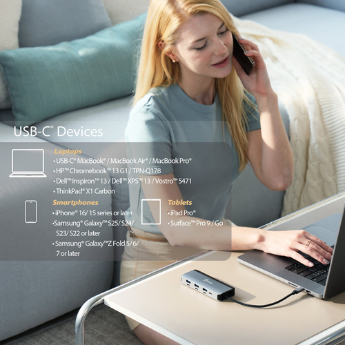 j5create JCD362 Flexible Ports USB-C® 4K144 HDMI™ Hub - Slim 8 in 1, Black/Grey. Host interface: USB Type-C. Maximum refre