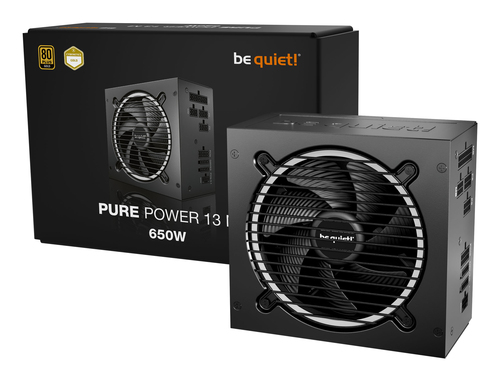 be quiet! Pure Power 13 L13-M-650W EPS12V, EPS 2.92, ATX 3.1 Modular Stromversorgung - 650 W - Schwarz - Intern - 120 V AC