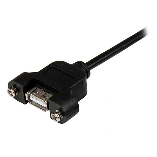 StarTech.com 91 cm Panel Mount USB Cable A to A F/M - Panel Mount USB Extension USB A-Female to A-Male Adapter Cable 3ft -
