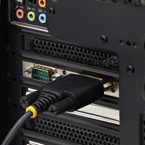 StarTech.com 2-Port Serielle PCIe Karte, PCI Express zu RS232/RS422/RS485 DB9 Serielle Karte, 16C1050 UART, ESD Schutz, Wi