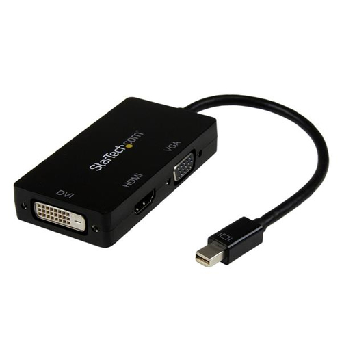 StarTech.com Mini DisplayPort Adapter - 3-in-1 - 1080p - Monitor Adapter - Mini DP to HDMI / VGA / DVI Adapter Hub - 1 x 2