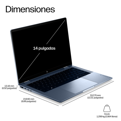 HP EliteBook X Flip G2i 35.6 cm (14") Touchscreen Convertible Copilot+ PC 2 in 1 Notebook - 5G - WUXGA - Intel Core Ultra 