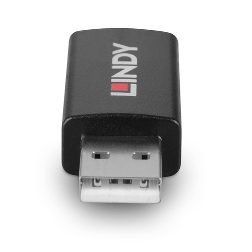 LINDY Datentransferadapter - Anschluss 1: USB A, Stecker - Nickel Anschluss - Golden Kontakt - Schwarz