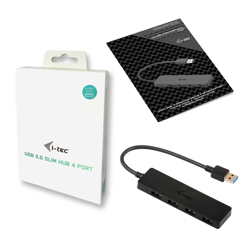 I-TEC SLIM PASSIVE HUB 4P BLACK USB 3.0 NO PS WIN AND MAC OS