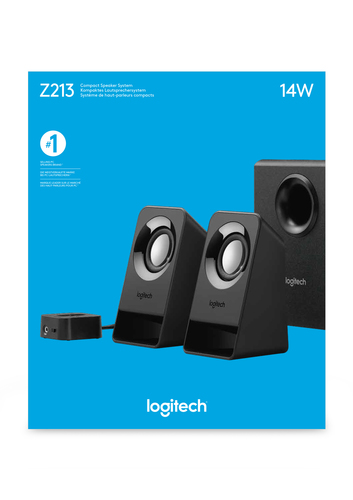 Logitech Z213 2.1 Speaker System - 7 W RMS - Desktop - 65 Hz to 20 kHz - Headphone