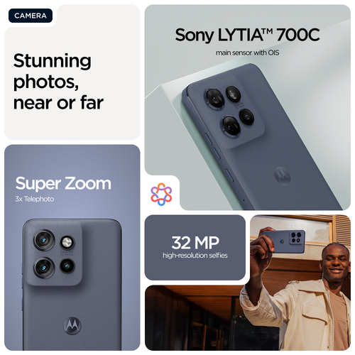 Motorola Mobility edge 60 neo 256 GB Smartphone - 16,2 cm (6,4 Zoll) P-OLED Super HD 2670 x 1200 - Octa-Core (Cortex A78Qu